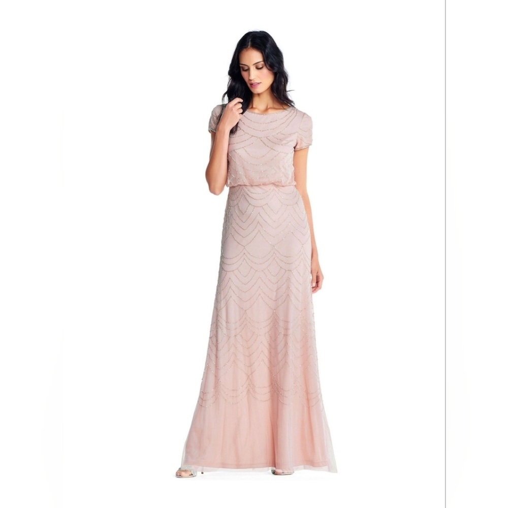 Adrianna Papell Beaded Blouson Gown Women’s - Picture 3 of 7